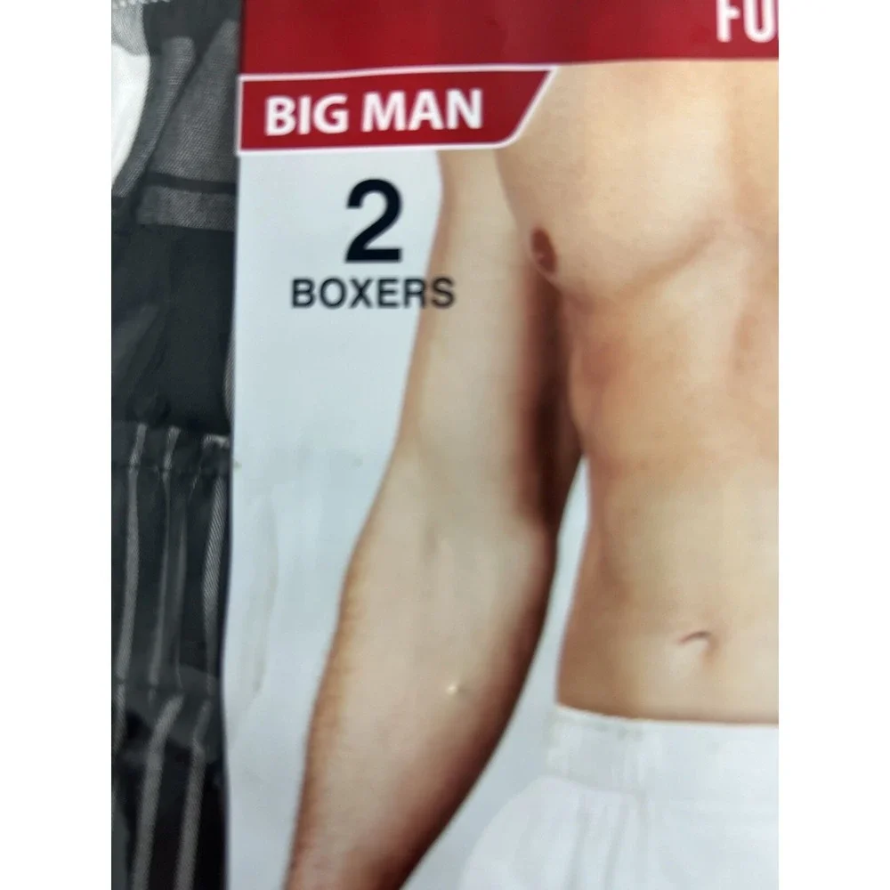Roundtree & Yorke Mens Boxers Sz 54 Big Man 2 Pair Full-Cut Premium Underwear G5